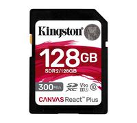 Kingston Technology 128GB Canvas React Plus SDXC UHS-II 300R/260W U3 V90 for Full HD/4K/8K