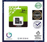 KINGSTON CANVAS SELECT PLUS MICROSDXC 64GB UHS-I U3 V30 A1 CON ADATTATORE SD