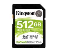 Kingston Technology Scheda SDXC Canvas Select Plus 100R C10 UHS-I U3 V30 da 512GB