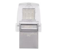 Kingston DataTraveler microDuo 3C DTDUO3C/64GB USB 3.0/3.1 Type-A e Type-C,Argento