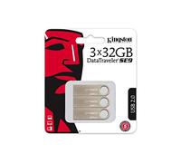 Kingston DataTraveler SE9-DTSE9H/32 GB-3P (3 Pezzi) PenDrive, 32 GB, Argento