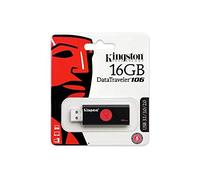 Kingston DT106/16GB Datatraveler Flash Drive da 16 Gb, USB 3.0, Rosso/Nero