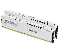 Kingston FURY Beast 32GB 6000MT/s DDR5 CL36 DIMM (2x16GB) Bianco Memoria Gaming per Computer Fissi Kit da 2 - KF560C36BWE2K2-32