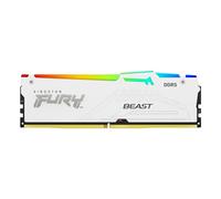 Kingston FURY Beast Bianco RGB 32GB (2x16GB) 6000MT/s DDR5 CL40 DIMM Memoria Gaming per Computer Fissi Kit da 2 Intel XMP - KF560C40BWAK2-32
