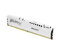 Kingston FURY Beast Bianco XMP 32GB 5600MT/s DDR5 CL40 DIMM Memoria Gaming per Computer Fissi Kit da 2 - KF556C40BWK2-32