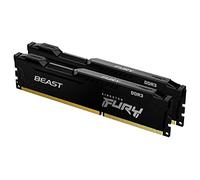 Kingston FURY Beast Nero 16GB (2x8GB) 1600MHz DDR3 CL10 Memoria Gaming Kit per Computer Fissi Kit da 2 KF316C10BBK2/16