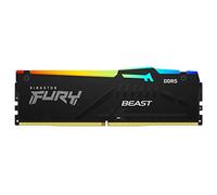 Kingston FURY Beast Nero RGB 64GB (2x32GB) 5600MT/s DDR5 CL36 DIMM Memoria Gaming per Computer Fissi Kit da 2 AMD EXPO/Intel XMP - KF556C36BBE2AK2-64
