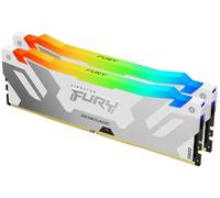Kingston FURY Renegade Bianco RGB XMP 32GB 7600MT/s DDR5 CL38 DIMM Memoria Gaming per Computer Fissi (Kit da 2) - KF576C38RWAK2-32