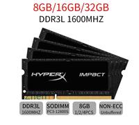 Kingston HyperX Impact 32GB 16GB 8G DDR3L 1600MHz 1866MHz Laptop Memoria LOT IT