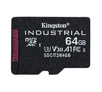 Kingston scheda di memoria Industrial C10, 64GB, micro SDXC, SDCIT2/64GBSP, UHS-I U3 (Class 10), pSLC scheda, V30, A1