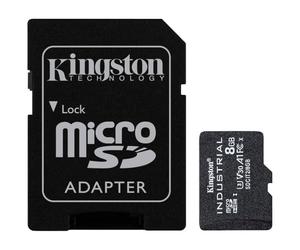 Kingston Industrial microSD -8GB microSDHC Industrial C10 A1 pSLC Scheda + Adattatore SD - SDCIT2/8GB