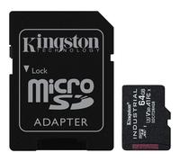 Kingston Industrial MicroSDXC 64GB UHS-I U3 V30 Classe 10 + Adattatore SD