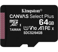 Kingston Technology Canvas Select Scheda micSDXC Plus 100R A1 C10 da 64GB + adattatore