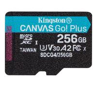 Kingston Canvas Go Plus microSDXC Scheda Di Memoria Gen4 200MB/s A2 U3 V30 256GB Confezione Singola Senza Adattatore-SDCG4/256GBSP