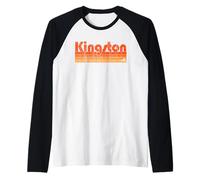Kingston, New York Retro anni '80 Maglia con Maniche Raglan