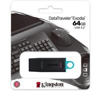KINGSTON PENDRIVE DATATRAVELER EXODIA DTX/64GB USB FLASH 64GB USB 3.2 GEN 1 NERO