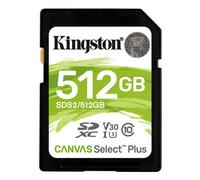 KINGSTON - Scheda di Memoria Canvas Select Plus SDXC Capacit 512 GB Classe 10 / UHS-I Velocit 100 MB / s