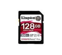 Kingston Scheda di memoria SDXC Canvas React Plus da 128 GB UHS-II 300R/260 W U3 V90 per Full HD/4K/8K - SDR2/128 GB