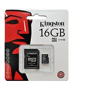 Kingston SDC10G2/16GB Scheda MicroSD da 16 GB, Classe 10, UHS-I, 45 MB/s, con Adattatore SD, Nero