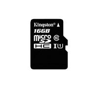 Kingston SDC10G2/16GB Scheda MicroSD da 16 GB, Classe 10, UHS-I, 45 MB/s, con Adattatore SD, Nero