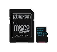 Kingston SDCG2/64GB Canvas Go! Scheda MicroSD 64 GB con Adattatore SD