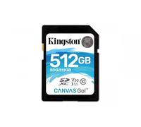 Kingston SDG/512GB SD Canvas Go! Scheda SD da 512 GB per Fotocamere DSLR, Droni e Altri Dispositivi Fotografici Compatibili