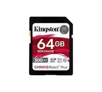KINGSTON SECURE DIGITAL SD CANVAS REACT PLUS 64GB SDHC UHS-II SDR2/64GB