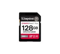 Kingston Technology 128GB Canvas React Plus SDXC UHS-II 280R/100W U3 V60 for Full HD/4K (Kingston Canvas React Plus - flashhuko)