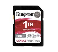 Kingston Technology 1TB Canvas React Plus SDXC UHS-II 280R/150W U3 V60 for Full HD/4K (KTC 1TB SDXC Canvas V60 SD)