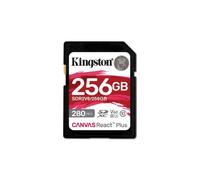 Kingston Technology 256GB Canvas React Plus SDXC UHS-II 280R/150W U3 V60 for Ful