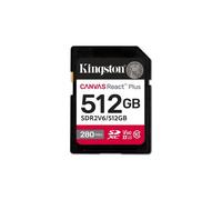 Kingston Technology 512GB Canvas React Plus SDXC UHS-II 280R/150W U3 V60 for Ful