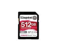 Kingston Technology 512GB Canvas React Plus SDXC UHS-II 280R/150W U3 V60 for Ful