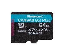 Kingston Technology 64 GB microSDXC Canvas Go Plus Gen4 200R A2 U3 Confezione singola senza ADP