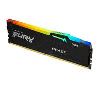 Kingston FURY Beast Nero RGB 16GB 6000MT/s DDR5 CL36 DIMM Memoria Gaming per Computer Fissi Modulo Singolo AMD EXPO/ Intel XMP - KF560C36BBE2A-16