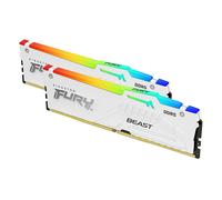 Kingston Technology FURY Beast 32GB 6000MT/s DDR5 CL30 DIMM (Kit da 2 moduli) White RGB EXPO