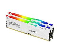 Memoria Kingston Technology FURY Beast 64 GB 5200 MT/s DDR5 CL36 DIMM (Kit da 2 moduli) White RGB EXPO [KF552C36BWEAK2-64]