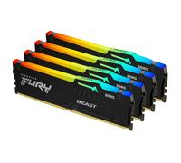 Memoria Kingston Technology FURY Beast 64 GB 6000 MT/s DDR5 CL40 DIMM (Kit da 4 moduli) RGB XMP [KF560C40BBAK4-64]