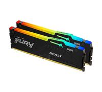 Kingston FURY Beast Nero RGB 64GB (2x32GB) 6000MT/s DDR5 CL36 DIMM Memoria Gaming per Computer Fissi Kit da 2 AMD EXPO/Intel XMP - KF560C36BBE2AK2-64