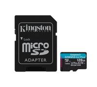 Kingston Canvas Go Plus microSDXC Scheda Di Memoria Gen4 200MB/s A2 U3 V30 128GB Adattatore Incluso-SDCG4/128GB