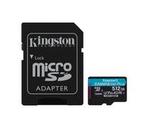 Kingston Technology Scheda microSDXC Canvas Go Plus Gen4 200MB/s A2 U3 V30 da 512 GB + adattatore