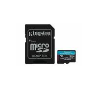 Kingston Canvas Go Plus microSDXC Scheda Di Memoria Gen4 200MB/s A2 U3 V30 64GB Adattatore Incluso-SDCG4/64GB