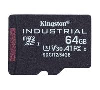 Kingston scheda di memoria Industrial C10, 64GB, micro SDXC, SDCIT2/64GBSP, UHS-I U3 (Class 10), pSLC scheda, V30, A1