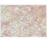 Kingston-Upon-Thames - KT- Mappa della parete del codice postale - Carta