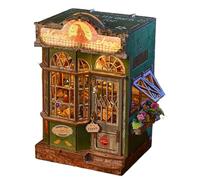 KingStora Kit 3D in miniatura per libreria, diorama fai da te con porte apribili, squisito modello di micro scena per decorazione libreria (Magic Boutique)