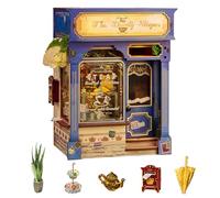 KingStora Kit 3D in miniatura per libreria, diorama fai da te con porte apribili, squisito modello di micro scena per la decorazione della libreria (The Dainty Steeper)