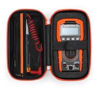 kingsung Custodia rigida compatibile con multimetro Klein Tools MM400/MM325 e Fluke 117/116/101, custodia protettiva per il trasporto, arancione nero