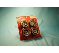 KINGTAIR 637019S 1/10 Drift 14-Spoke Tire Set Silver (4 pcs)