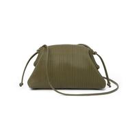 KingTo Pochette da donna, morbida borsa a forma di nuvola, alla moda, effetto increspato, borsa a tracolla, Verde