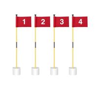 KINGTOP Asta per bandiera da golf in miniatura, per esercitarsi a mettere bandiere verdi per cortile, set di tazze da golf con foro per bandiera, design portatile a 2 sezioni, asta da 91 cm, per