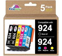 KINGWAY 924 Cartucce Compatibili per HP 924 924e Cartucce per HP OfficeJet Pro 8120e OfficeJet Pro 8122e 8124e 8125e 8132e 8134e 8135e 8130e 5-Per (No Chip)